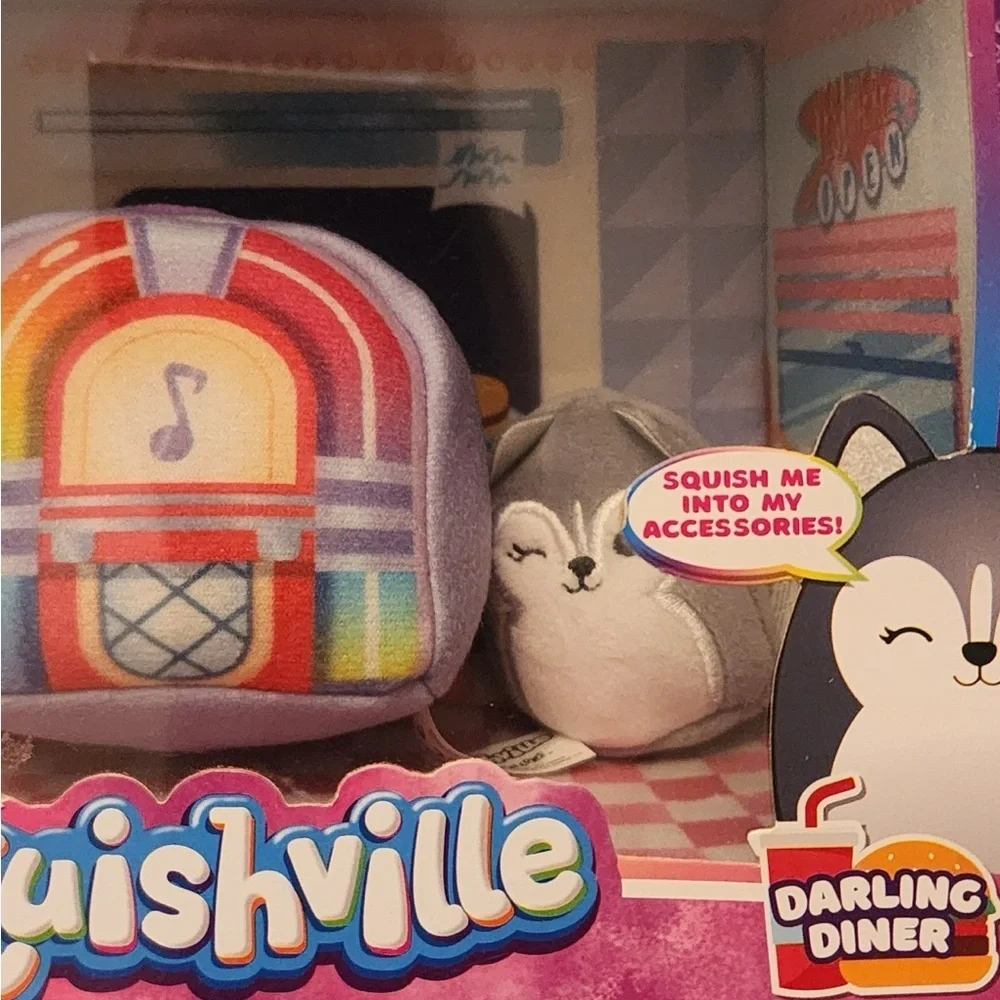 Squishville Squishmallows DARLING DINER Playset Heidi Husky Jukeb